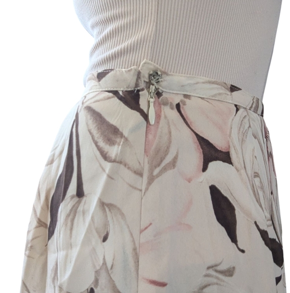 Vintage Chaus 1990s Whimsical Floral Lined Maxi Midi A-Line Skirt Size 6 - Picture 10 of 11